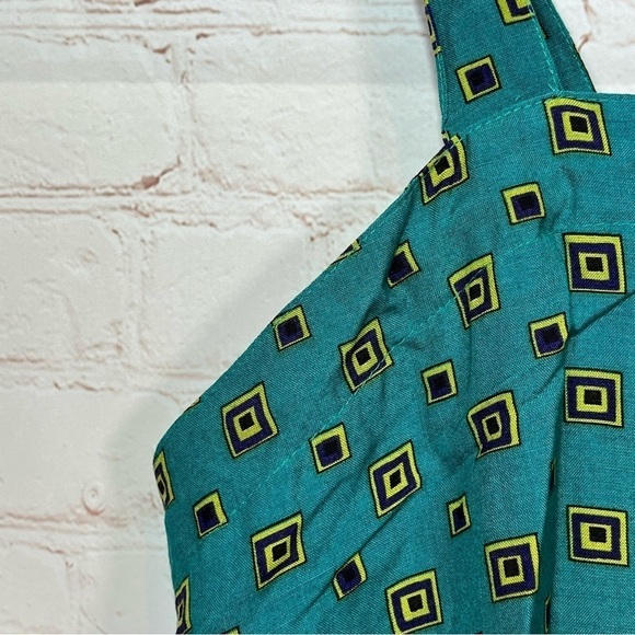 Vintage C.M Shapes Tank Top Womens 24 Green Boxy Made In USA - Picture 10 of 11